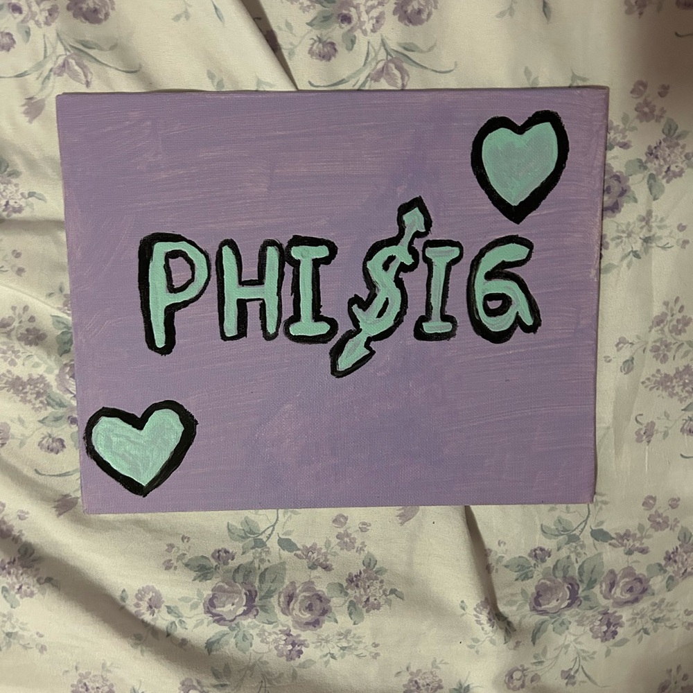 Phi Sigma Sigma Sorority Canvas Painting